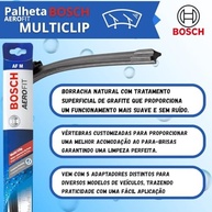 Kit Palhetas Limpador Parabrisa Bosch Multiclip Original Fiat Argo 2023-2025 (Dianteiras + Traseira) - imagem 4