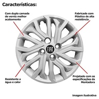 Kit 4 Calotas Aro 15 Fiat Mobi, Argo e Cronos - Design Moderno e Emblema Novo! - imagem 5