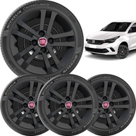 Kit 4 Calotas Fiat Argo Aro 14 2021 Preto - Estilo e Proteção Premium - imagem 1
