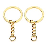 Argola Italiana Reforçada 25mm Dourada – 100 Pçs para Chaveiros e Decoração - imagem 1