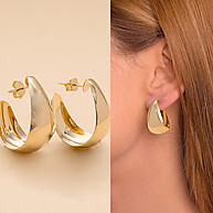 Argola Meia Volta Ouro 18k: Elegância e Qualidade - imagem 1