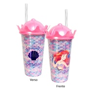 Coleção Pequena Sereia Infantil - Caneca, Copo Shake e Garrafa Princesa Ariel - imagem 5