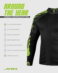 J.A.G. Camisa de malha para motociclista masculina com armadura acolchoada e certificação CE | Camisa para motociclista para todas as estações - imagem 5