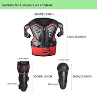 Kit Completo de Proteção Motocross Infantil: Armadura, Joelheiras e Cotoveleiras para Dirt Bike e Ciclismo - imagem 3