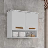 Armário Aéreo Organizador de Cozinha com Espaço Interno Mavi (Branco) – Solução Inteligente para Ambientes Modernos - imagem 2