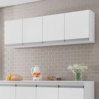 Armário Aéreo 4 Portas 160cm Andréia Branco – Organize sua Cozinha com Estilo - imagem 1