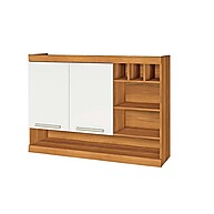 Armário Aéreo Cozinha 120cm: Freijó/Branco - imagem 1