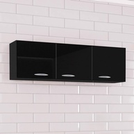 Armário Aéreo Cozinha 120cm Preto: Mais Estilo! - imagem 1