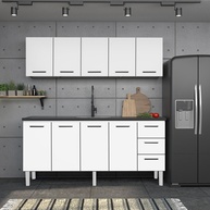 Armário Aéreo Cozinha 200cm: Vênus, o Branco Ideal! - imagem 1
