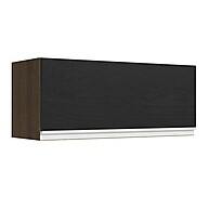 Armário Aéreo Cozinha 80cm: Rustic/Preto Glamy Madesa - imagem 1