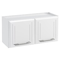 Armário Aéreo Cozinha Topázio: 2 Portas, Branco e Aço! - imagem 1