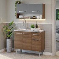 Armário de Cozinha 105cm Emilly Madesa: Compacto e Completo! - imagem 1