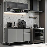 Armário de Cozinha 120cm Cinza Nice Madesa - imagem 1
