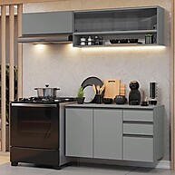 Armário de Cozinha 200cm Cinza Nice Madesa - imagem 1