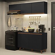 Armário de Cozinha Compacta 190cm Preto – Reims Madesa - imagem 1