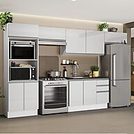 Armário de Cozinha Completa Madesa Acordes XA350001: Branco Brilho e 100% MDF - imagem 1