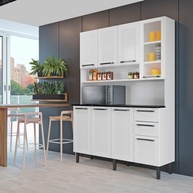 Armário de Cozinha Itatiaia 8 Portas e 2 Gavetas – Design Moderno e Muito Espaço Organizado - imagem 1