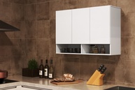 Armário Multiuso Aéreo 3 Portas Milão - Design Moderno para Cozinha, Quarto e Sala - imagem 1