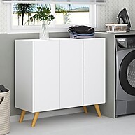 Armário Lavanderia Retrô 90cm: Organize com Estilo! - imagem 1