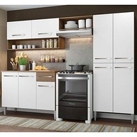 Cozinha Compacta Madesa Emilly Pop com Armário e Balcão – Estilo Moderno Rustic/Branco - imagem 2