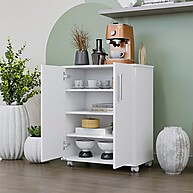 Armário Multiuso 2 Portas com Rodízios – Organize com Estilo! - imagem 1