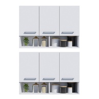 Armários Aéreos de Cozinha: Kit 2x3 Portas - imagem 1