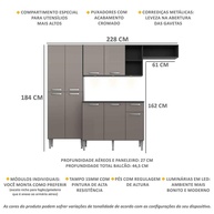 Cozinha Compacta Pequim: 3 LEDs + Armários - imagem 2