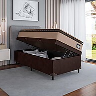 Cama Box Baú Solteiro Van Gogh com Pillow Top: Conforto e Armazenagem - imagem 2