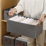 Kit 6 Caixas Organizadoras Dobráveis 26L Malha de Nylon Preta - Armazenamento Inteligente e Compacto - imagem 3