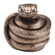 Veronese Design - Caixa de Armazenamento Secreto Cobra Enrolada em Bronze Fundido | Escultura de Decoração com Função Prática - imagem 1