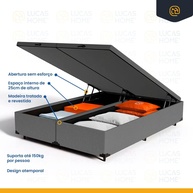 Cama Box Baú Queen com Colchão D33: Conforto & Armazenamento! - imagem 2