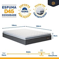 Cama Box Baú Casal 138cm + Colchão D45: Conforto & Armazenamento! - imagem 2