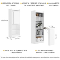 Armário Dobrável Multimóveis: Mesa e Armazenamento! - imagem 2