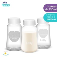 Lolly Kit 3 Potes para Leite Materno Transparente - Armazenamento Seguro e Prático - imagem 4
