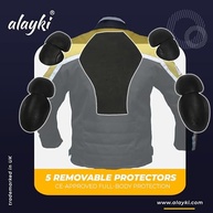 Jaqueta de motocicleta Armoro, para idades de 0 a 16 anos, ajuste ajustável, gola macia, zíperes YKK, feita à mão, proteção CE removível - imagem 3