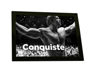 Quadro Decorativo Arnold Schwarzenegger A4 - Frases Motivacionais para Academia e Decoração - imagem 1