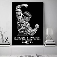 Quadro Decorativo para Academia GYM Motivação Arnold Treino (LIVE LOVE LIFT) - Inspire-se a Cada Treino - imagem 3