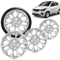 Kit 4 Calotas Mobi Aro 14 Prata Cubo Baixo Grid: Estilo e Proteção para Seu Carro - imagem 2