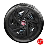 Jogo 4 Calotas Esportivas Nitro Aro 14 Preto Fosco - Fiat Uno, Argo, Cronos e Mais! - imagem 5