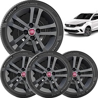 Kit 4 Calotas Fiat Argo Aro 14" Grafite 2021 - Design Esportivo e Proteção - imagem 2
