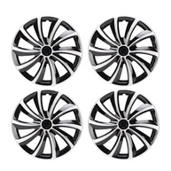 Conjunto 4 Calotas Aro 16" Universal Prata Preto - Elegância e Proteção para Seu Carro - imagem 1