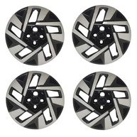 Kit 4 Calotas Esportivas Aro 15 - Design Moderno para Agile, Cobalt, Onix, Prisma, Spin e Montana (Preto/Prata) - imagem 2