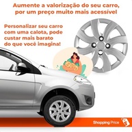Kit 4 Calotas Palio Attractive Aro 14 Prata - Design Grid e Fixação Segura - imagem 5