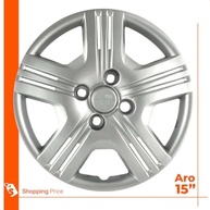 Kit 4 Calotas Aro 15 Prata Grid para Honda Fit e City (2010-2013) - Cubo Padrão - imagem 4
