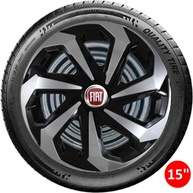 Kit 4 Calotas Spider Aro 15 Fiat Uno Vivace Way Argo Cronos Palio Siena Mobi Punto Linea Grand Siena Idea - imagem 4