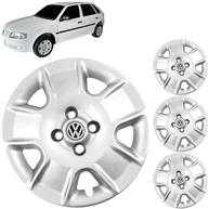 Jogo 4 Calotas Aro 14 VW Gol, Parati e Saveiro G3/G4 (2000-2014) - Design Grid GR067CA com Adesivo Logo Resinado - imagem 2