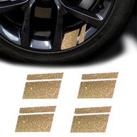 Adesivos de Aro de Roda de Carro com Strass Cristal: Brilho e Segurança Refletiva (Champanhe) - imagem 1