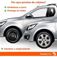 Kit 4 Calotas Aro 14 Montana 2011-2020 Prata Grid Cubo Baixo - Design e Proteção - imagem 3