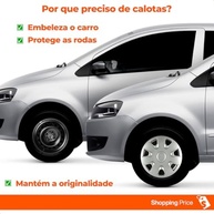 Kit 4 Calotas Fox City Aro 14 Prata - Design Grid e Fixação por Pressão - imagem 3