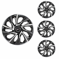 Jogo de Calotas DS4 Aro 13 Black Silver Universal - Estilo e Proteção para Seu Carro - imagem 1